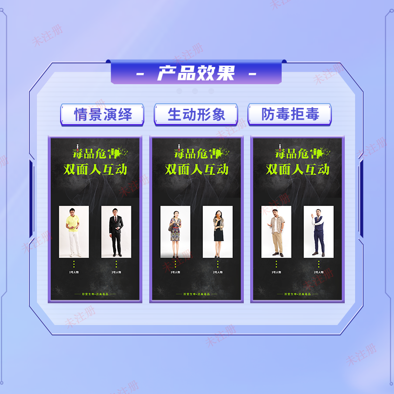 禁毒双面人互动系统