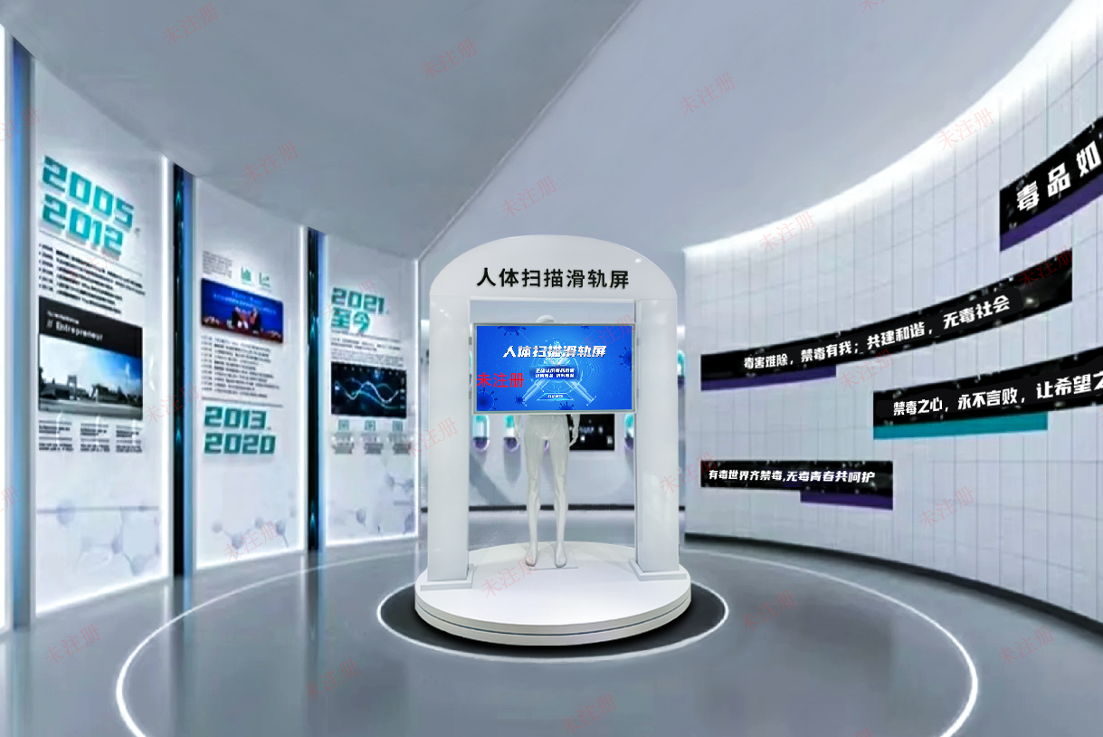 人体感应扫描滑轨屏