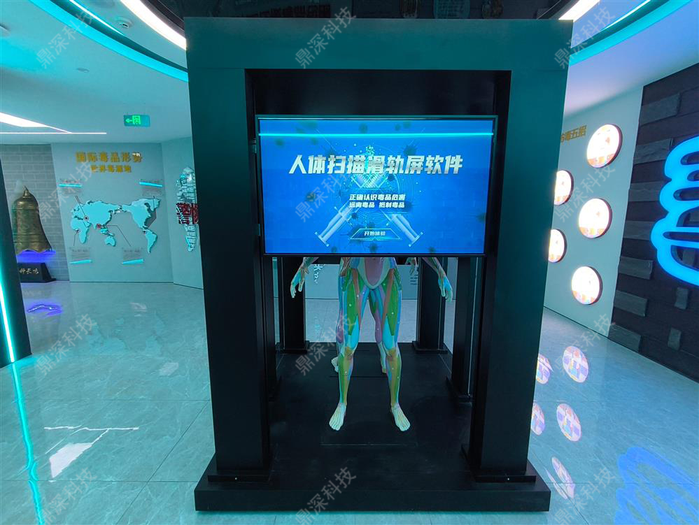 双面禁毒滑轨扫描互动系统