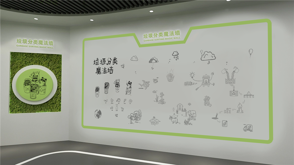 垃圾分类魔法墙 垃圾分类互动魔法墙 神奇垃圾分