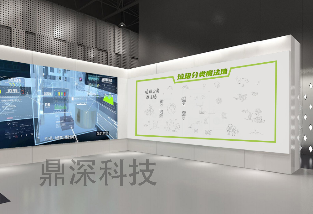 垃圾分类魔法墙 垃圾分类投影墙 环保科普馆