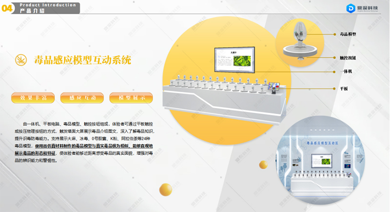 禁毒教育展厅搭建_禁毒展馆互动设备_深圳鼎深科