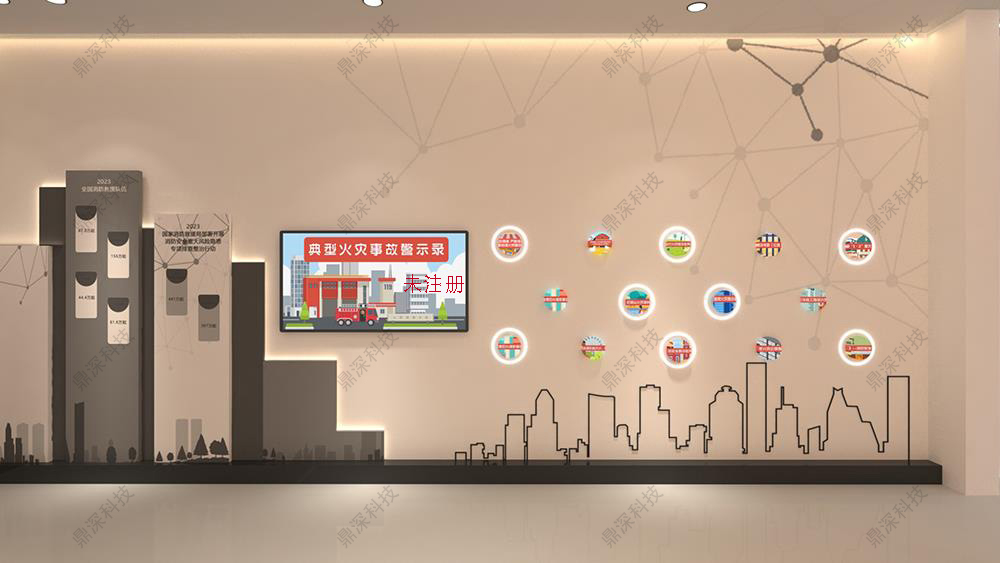 火灾案例展示科普系统 火灾案例灯箱科普展示系